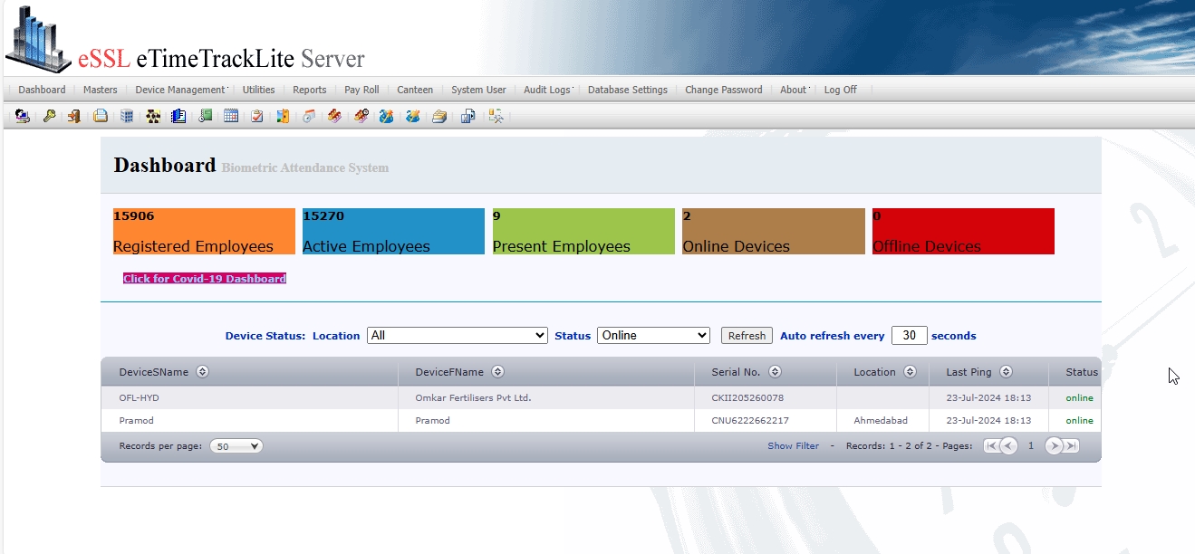 eBioserver slide for essl