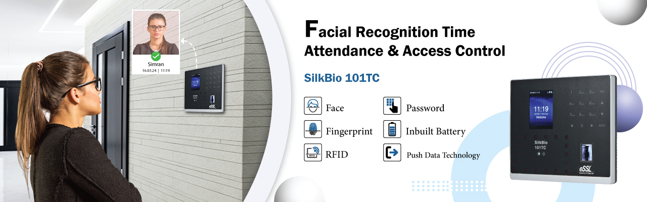 eSSL Silk Bio facial recognition time attendance and access control